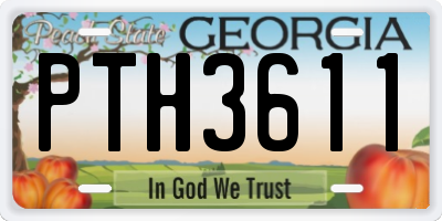 GA license plate PTH3611