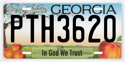 GA license plate PTH3620
