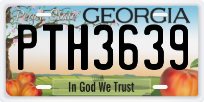 GA license plate PTH3639