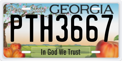GA license plate PTH3667