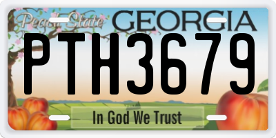 GA license plate PTH3679