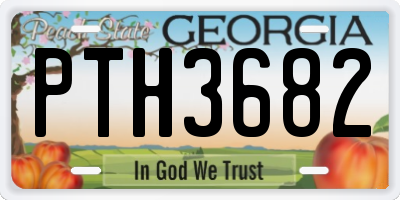 GA license plate PTH3682