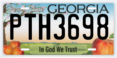 GA license plate PTH3698