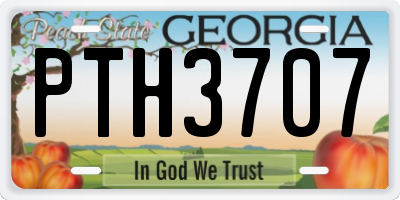 GA license plate PTH3707