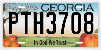 GA license plate PTH3708
