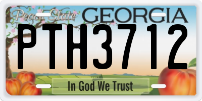 GA license plate PTH3712