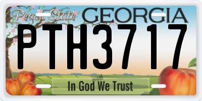 GA license plate PTH3717