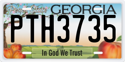 GA license plate PTH3735