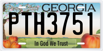 GA license plate PTH3751