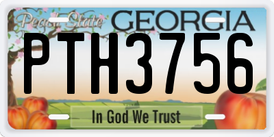GA license plate PTH3756