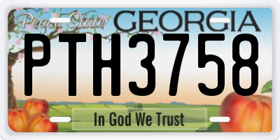 GA license plate PTH3758