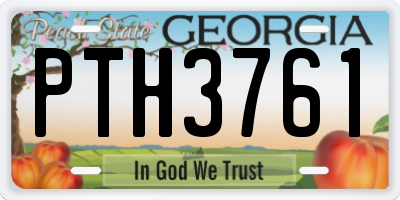 GA license plate PTH3761