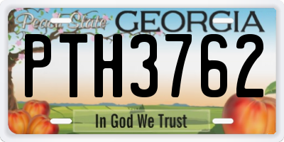GA license plate PTH3762