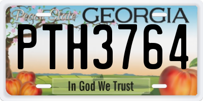GA license plate PTH3764