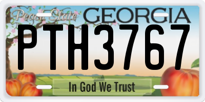 GA license plate PTH3767