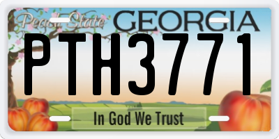 GA license plate PTH3771
