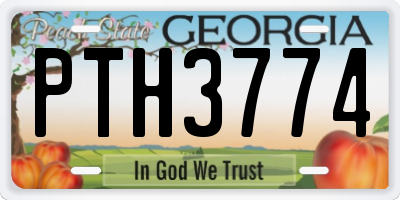 GA license plate PTH3774