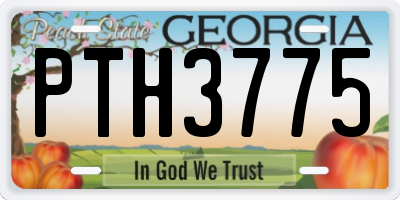 GA license plate PTH3775