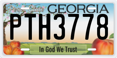 GA license plate PTH3778