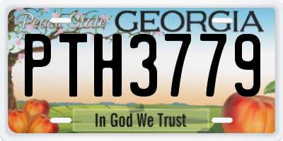 GA license plate PTH3779