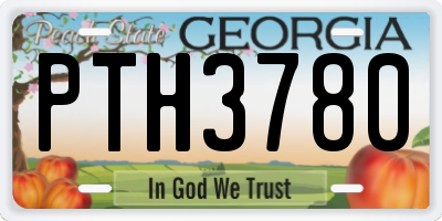 GA license plate PTH3780