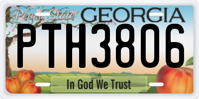 GA license plate PTH3806