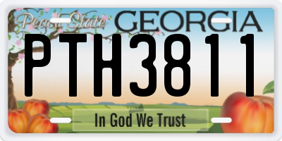 GA license plate PTH3811
