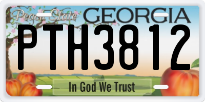 GA license plate PTH3812