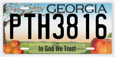 GA license plate PTH3816
