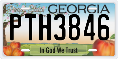 GA license plate PTH3846