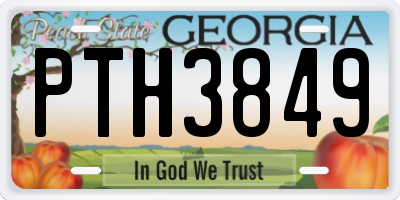 GA license plate PTH3849