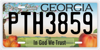 GA license plate PTH3859