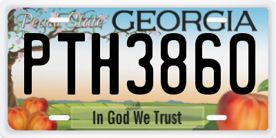 GA license plate PTH3860