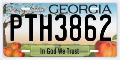 GA license plate PTH3862