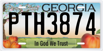 GA license plate PTH3874
