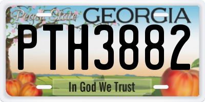 GA license plate PTH3882
