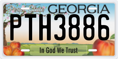 GA license plate PTH3886