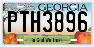 GA license plate PTH3896