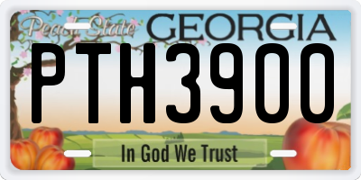 GA license plate PTH3900
