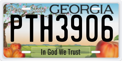GA license plate PTH3906
