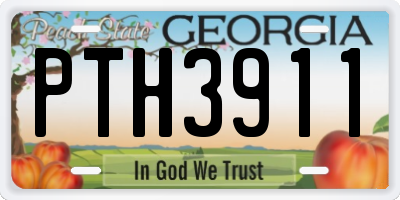 GA license plate PTH3911