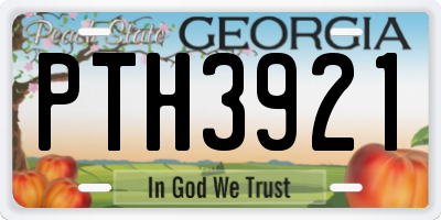GA license plate PTH3921