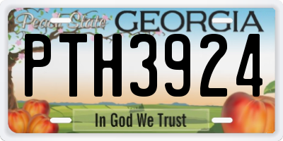 GA license plate PTH3924