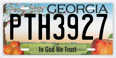 GA license plate PTH3927