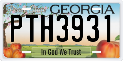 GA license plate PTH3931