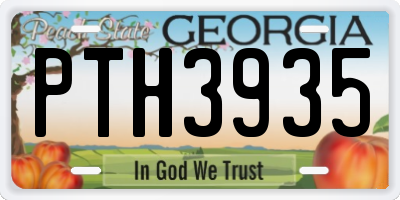 GA license plate PTH3935