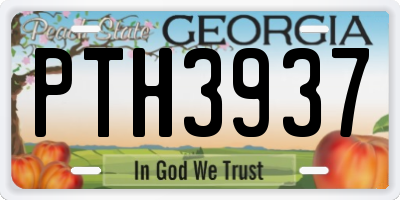 GA license plate PTH3937
