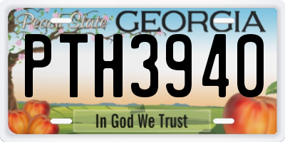 GA license plate PTH3940