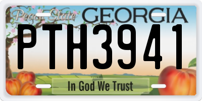 GA license plate PTH3941