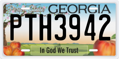 GA license plate PTH3942